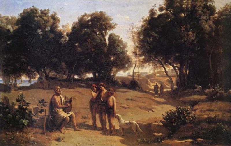 Corot Camille Homero and the shepherds oil painting image